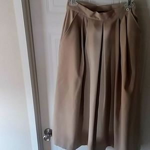 Long Tan Skirt with Pockets!